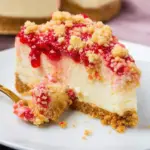 Strawberry Shortcake Cheesecake with Crumb Topping