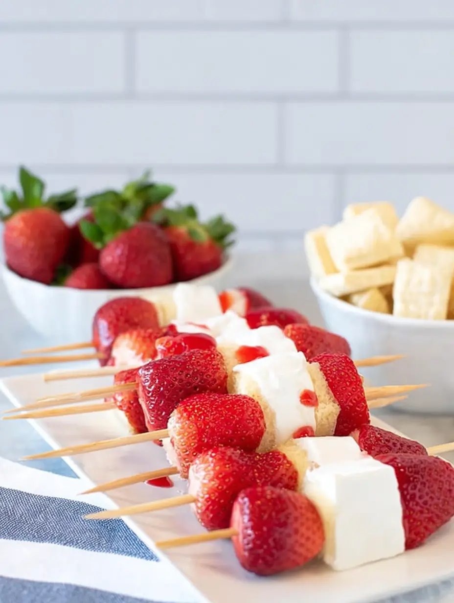 Strawberry Shortcake Kabobs for Gatherings