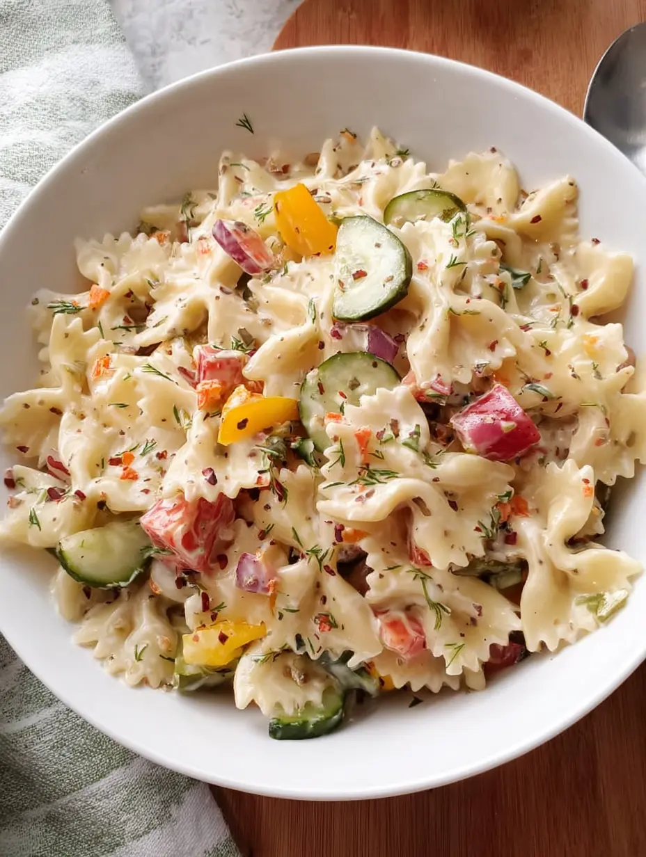 Tangy Pickle Pasta Salad