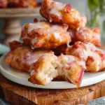 Tangy Rhubarb Fritters With Light Glaze