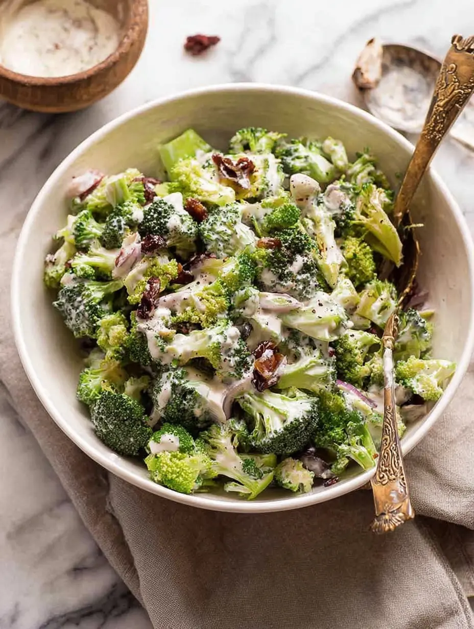 Traditional Broccoli Salad with Creamy Dressing