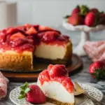 Traditional Strawberry Cheesecake with Fresh Strawberries