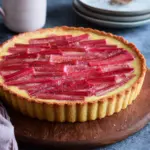 Vanilla Custard Rhubarb Tart