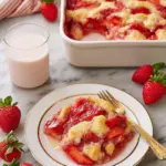 Warm Strawberry Cobbler Style Crumble