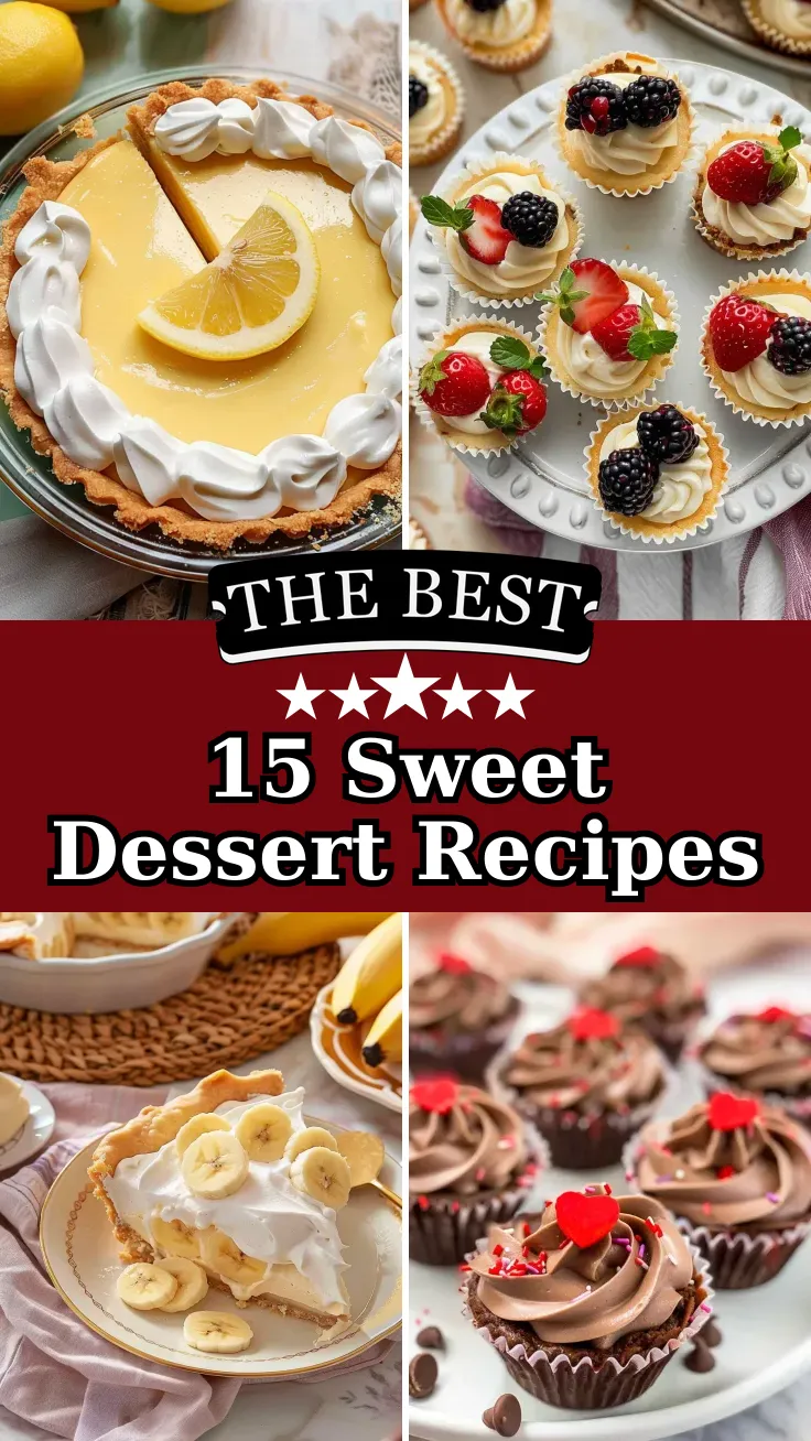 15 Sweet Dessert Recipes for Any Occasion