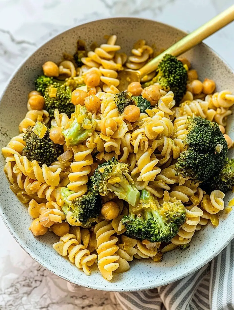 Broccoli Pasta Salad with Chickpeas