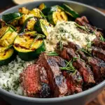 Cozy Grilled Steak Bowl with Zucchini