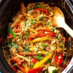 Easy Slow Cooker Chicken Fajitas
