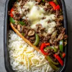 Ground Beef Philly Cheesesteak Meal Prep