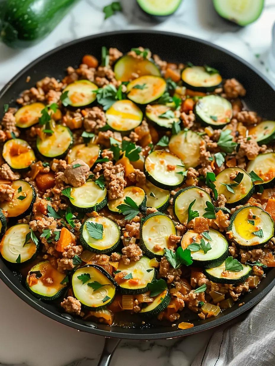Ground Turkey and Zucchini Skillet