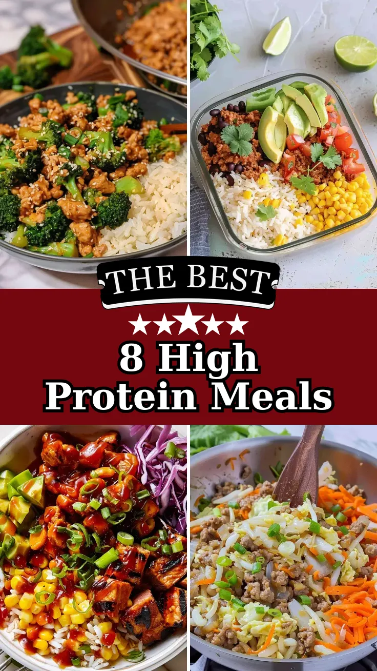 8 High Protein Meals for Healthy Dinner Ideas and Meal Prep