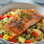 Mediterranean Salmon and Vegetable Quinoa