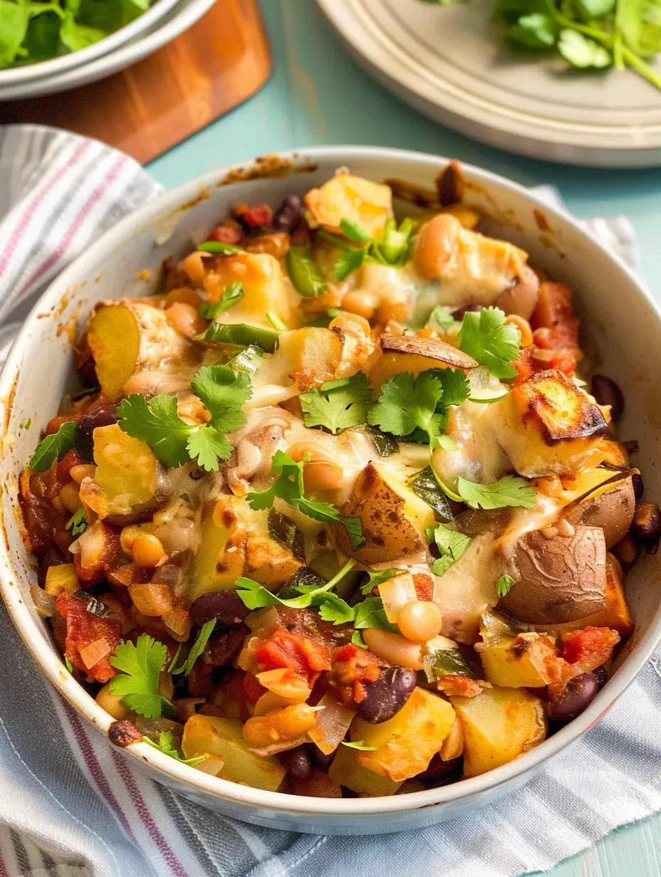 Mexican Bean Potato Bake