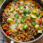Mexican Beef and Rice Skillet