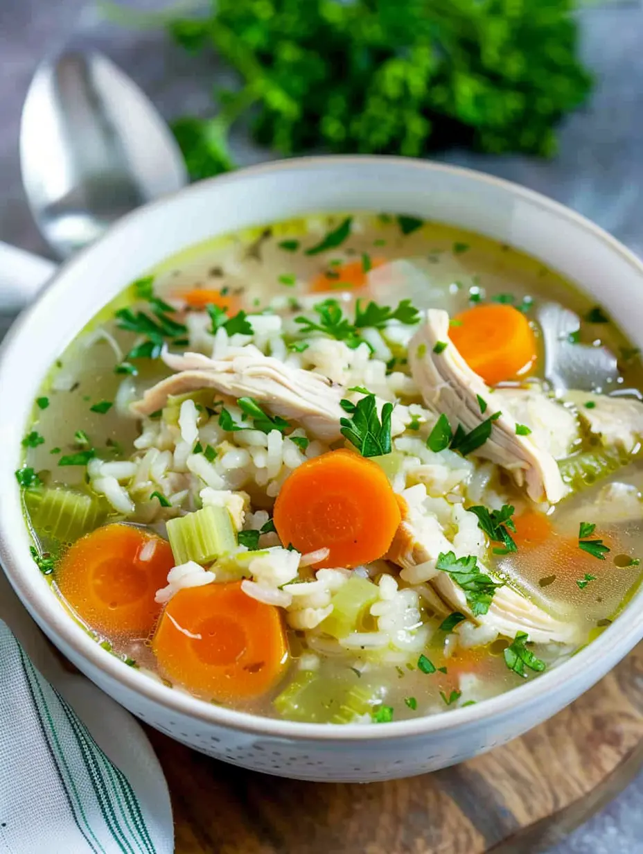Slow Cooker Chicken Rice Soup