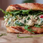 Spinach Artichoke White Bean Sandwich (27g of protein)