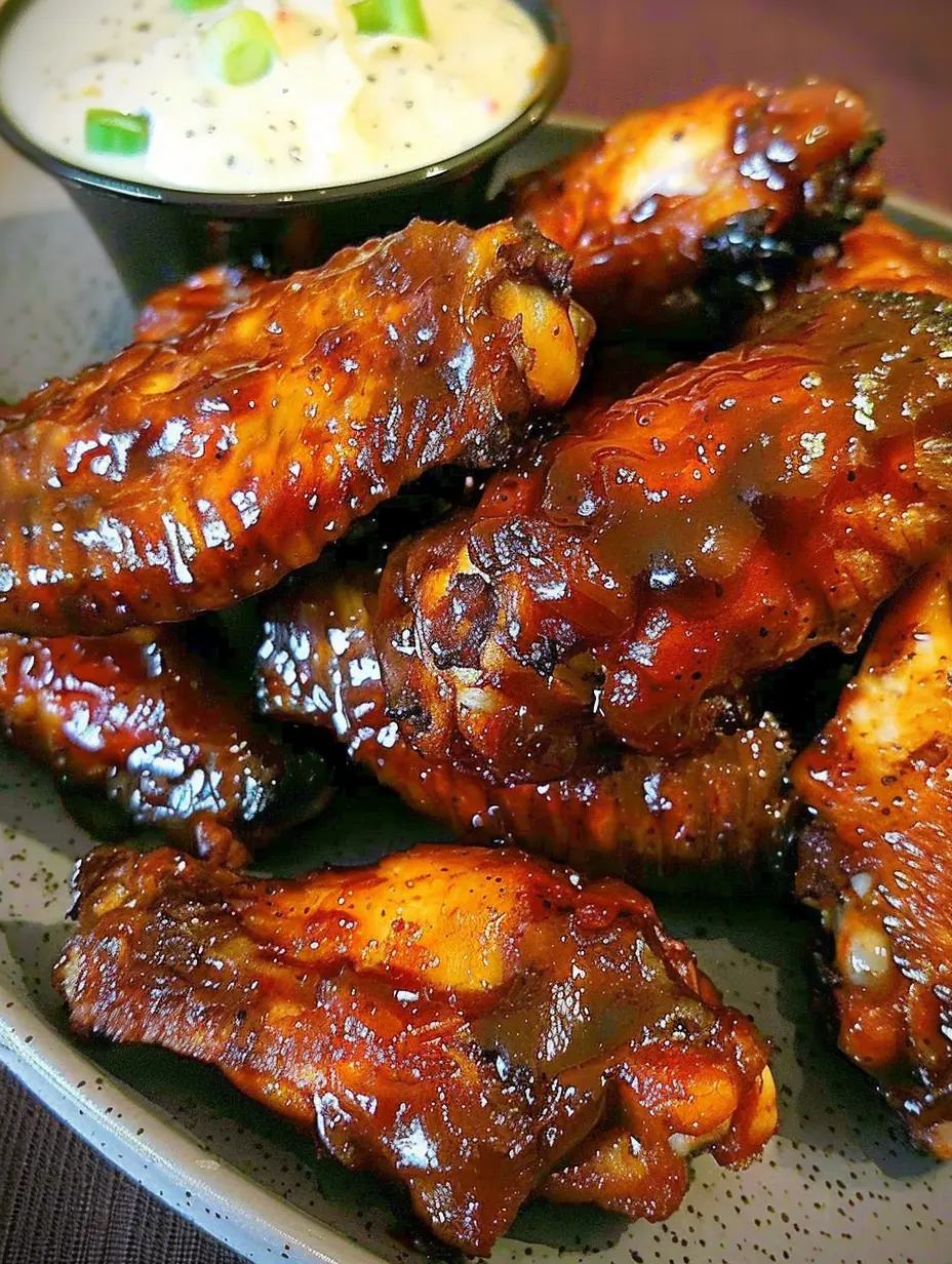 Sweet Spicy BBQ Crockpot Chicken Wings