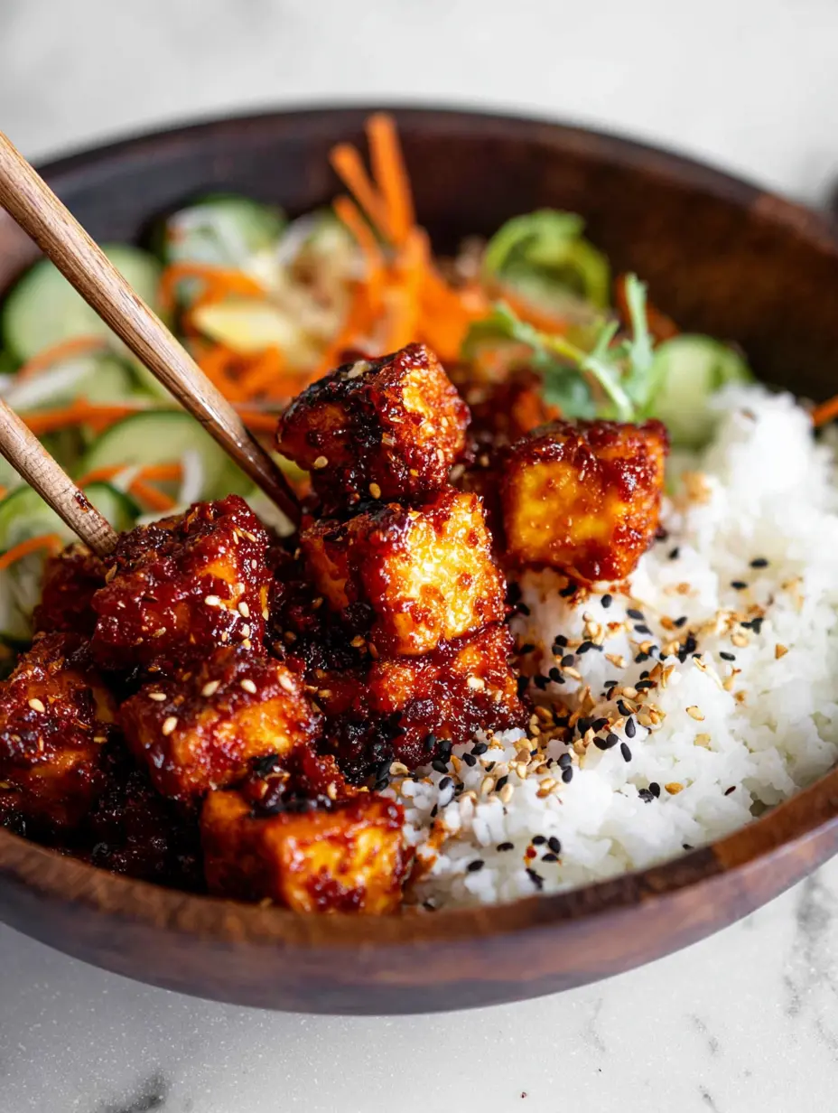 Crispy Gochujang Korean Tofu