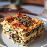 Lasagna With Spinach and Mushrooms