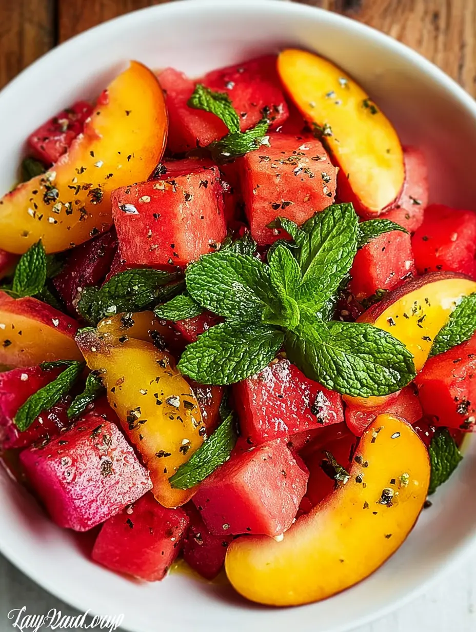 Peach Watermelon Salad