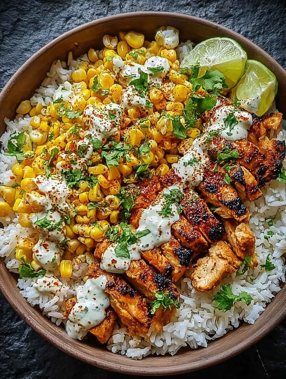 Street Corn Chicken Rice Bowl